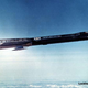 The first image released of an A-12/M-21/YF-12/SR-71 aircraft. Note the folding ventral fin under the center-line and spike-shaped cameras under the nacelles